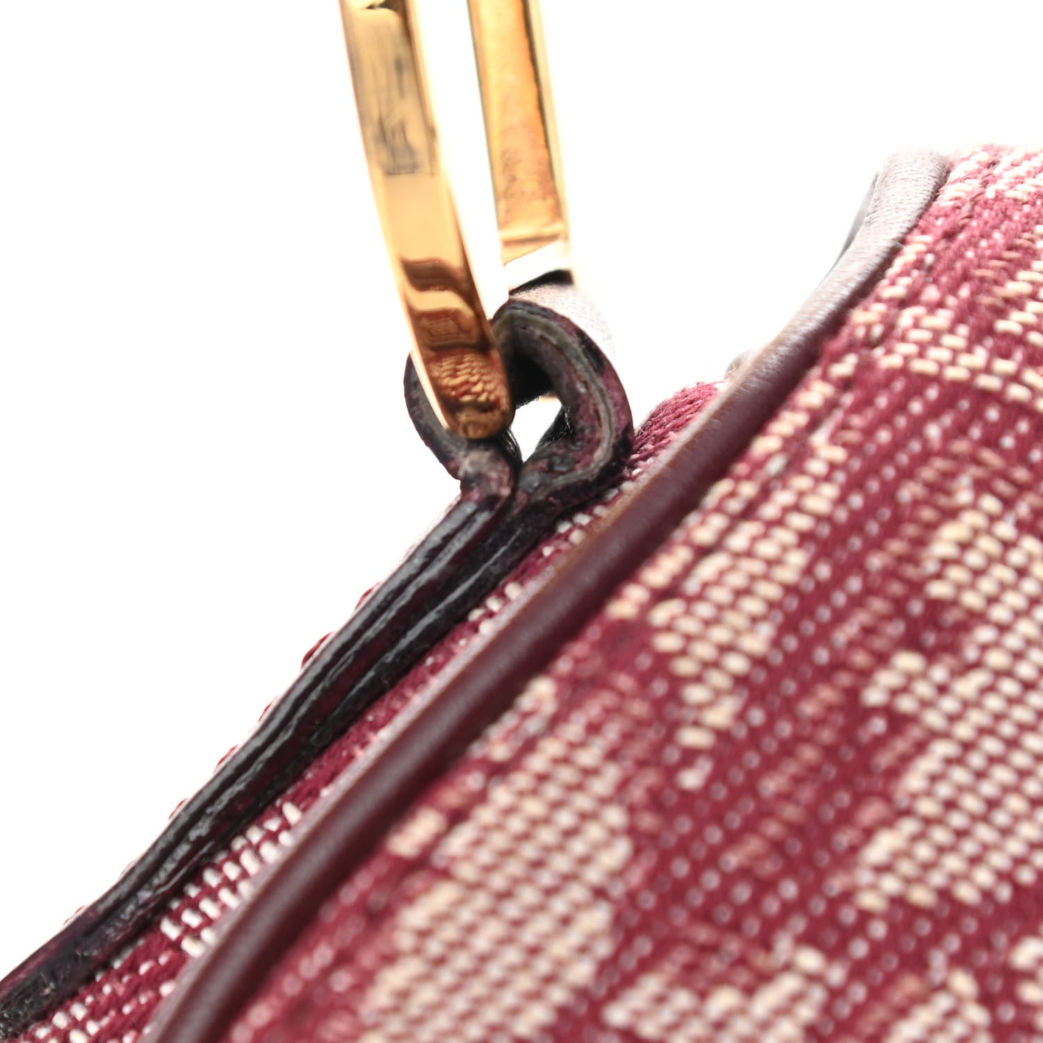 Christian Dior Monogram Saddle Bag Burgundy 8 of 10
