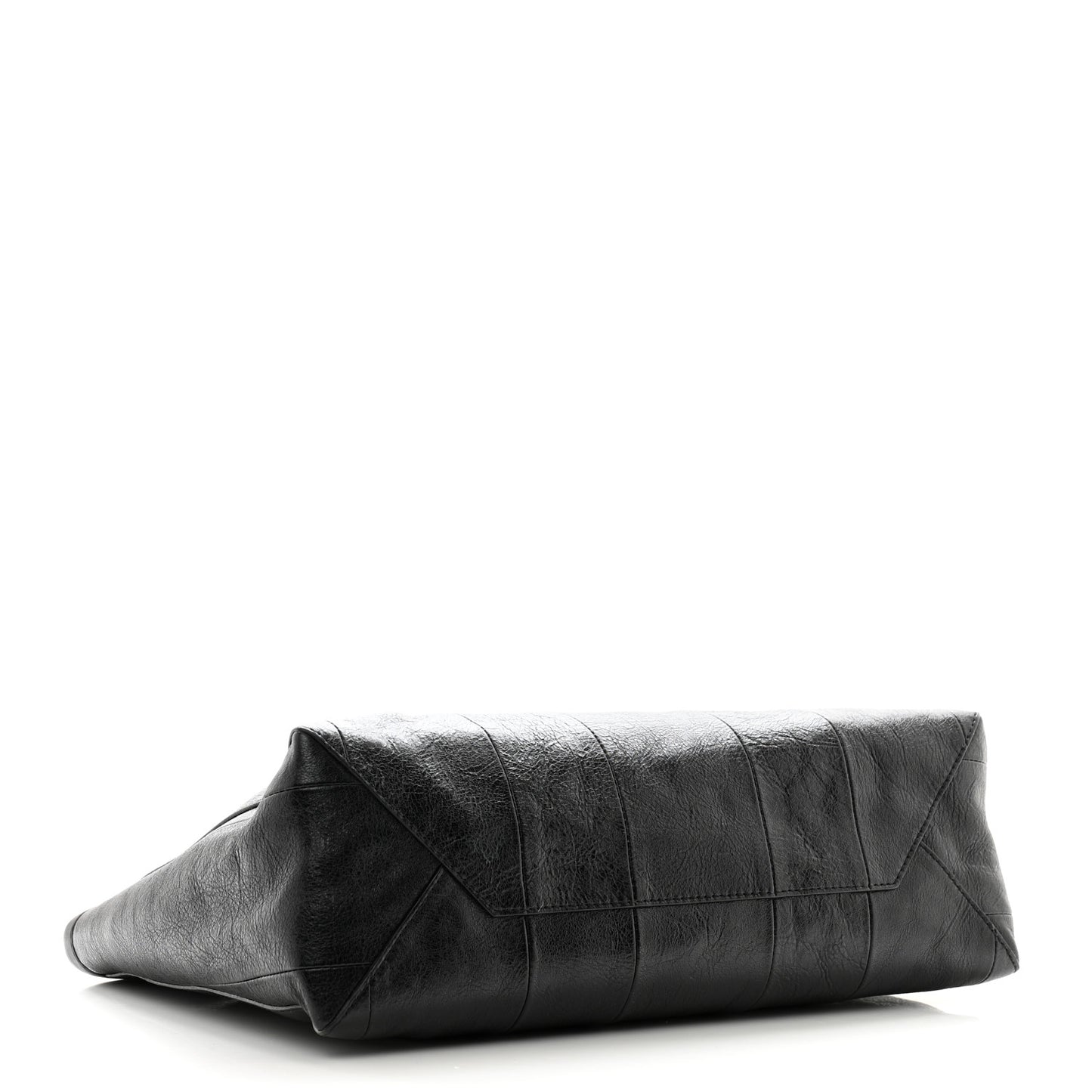 Agneau Arena Large Barbes Z Pouch with Handle Black