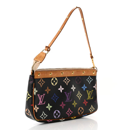 Louis Vuitton Monogram Multicolor Pochette Accessories Black 3 of 15