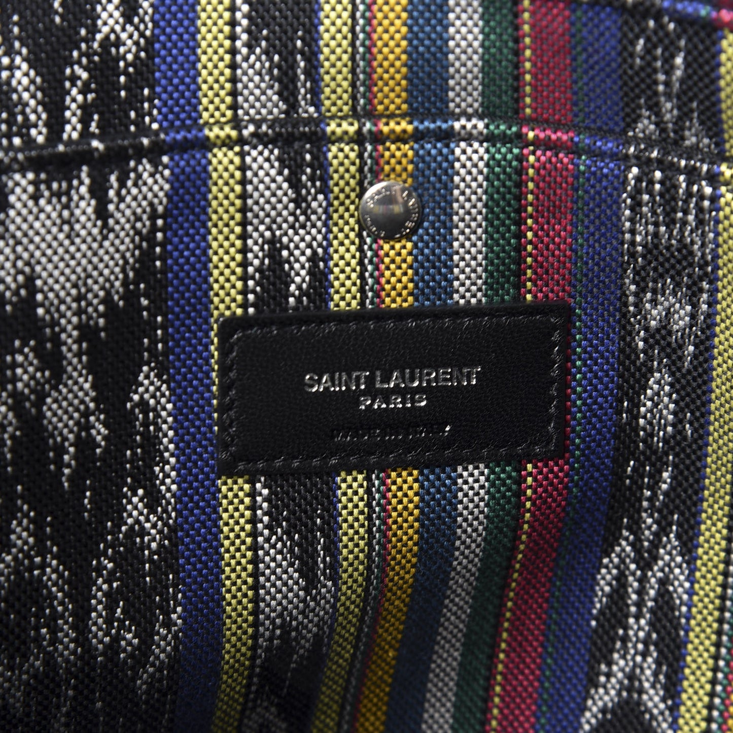 Canvas Ikat Antibe Flat Shopping Tote Multicolor