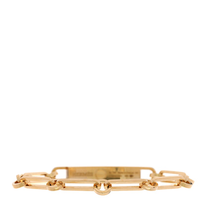Hermes 18K Yellow Gold Diamond Pave PM Kelly Chaine Bracelet SH 2 of 4