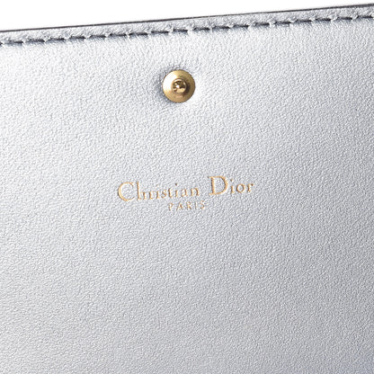 Christian Dior Metallic Calfskin J'adior Croisiere Chain Wallet Graphite 6 of 10