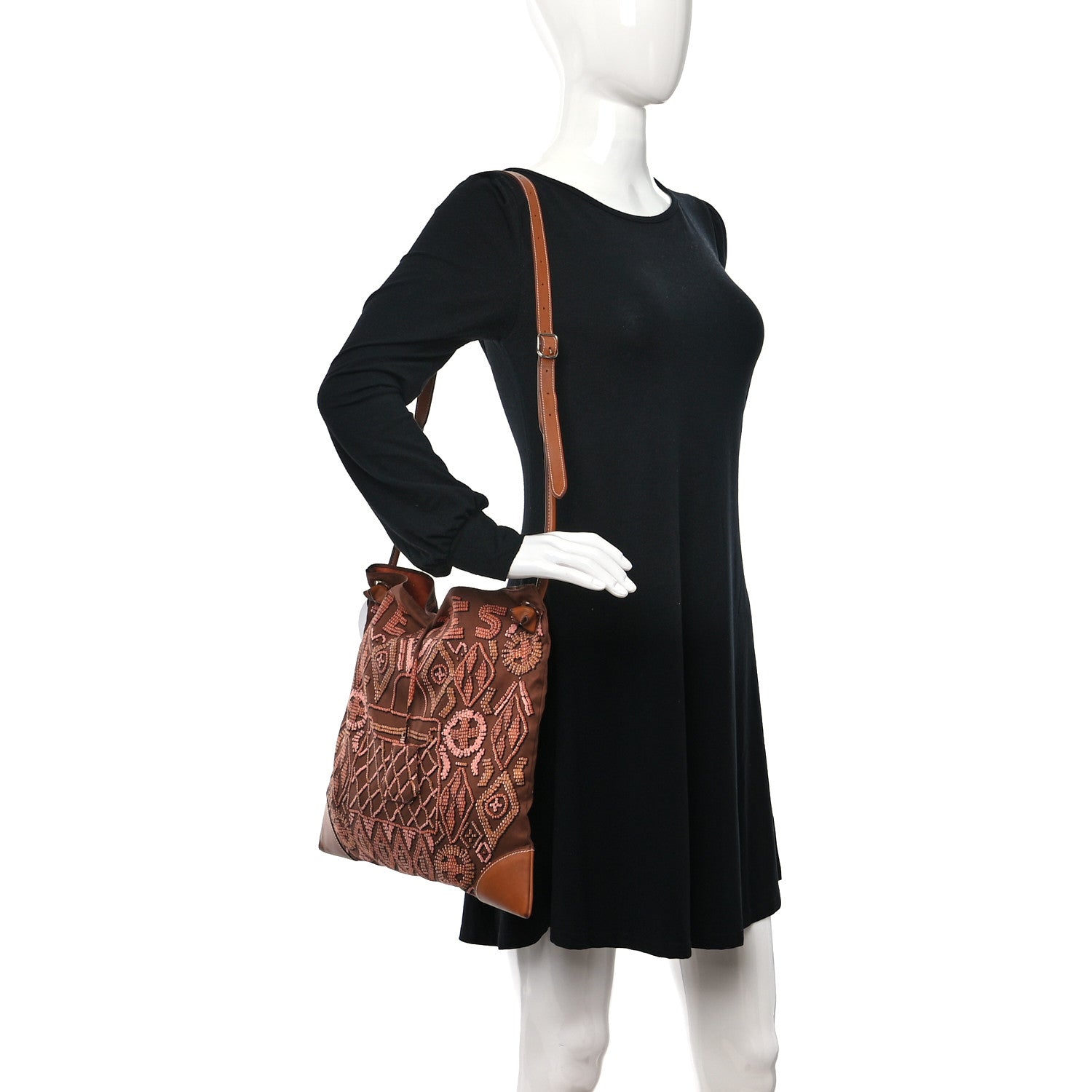 Hermes Silk Barenia Kelly En Perles Silky City 33 Bag Fauve Terre 3 of 11