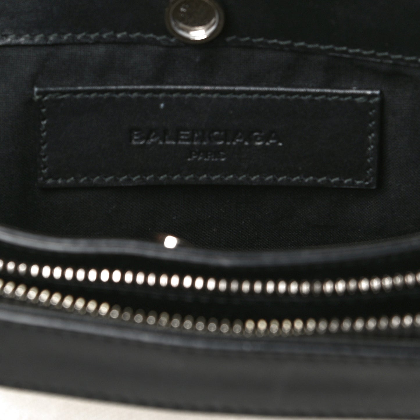 Cotton Canvas Pochette Crossbody Bag Black