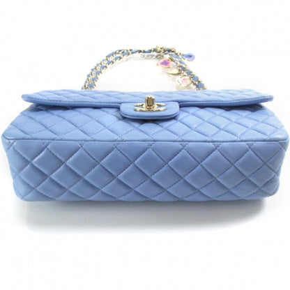 Chanel Lambskin Valentine Charms Medium Flap Baby Blue 5 of 12