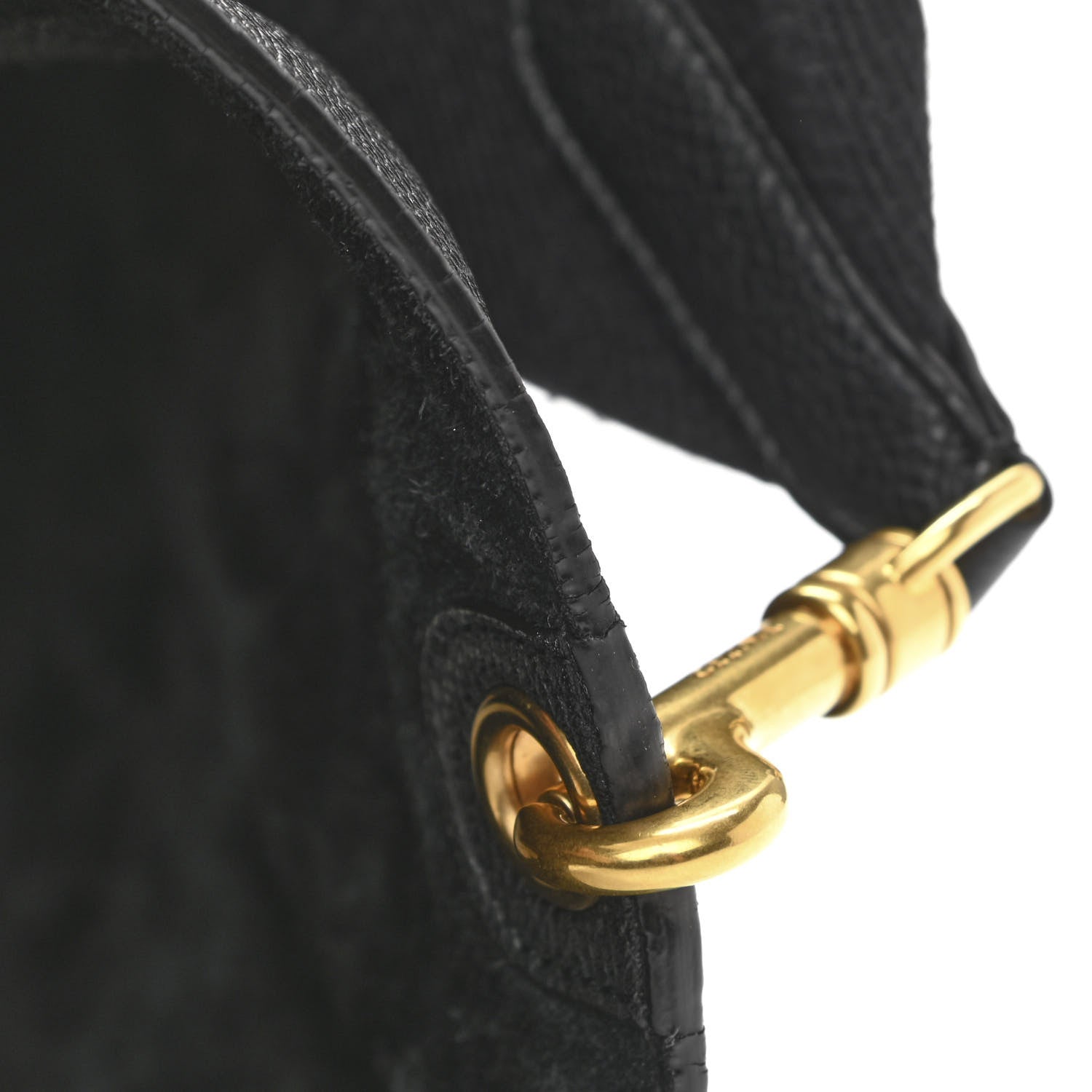 Celine Soft Grained Calfskin Sangle Bucket Bag Black 9 of 9