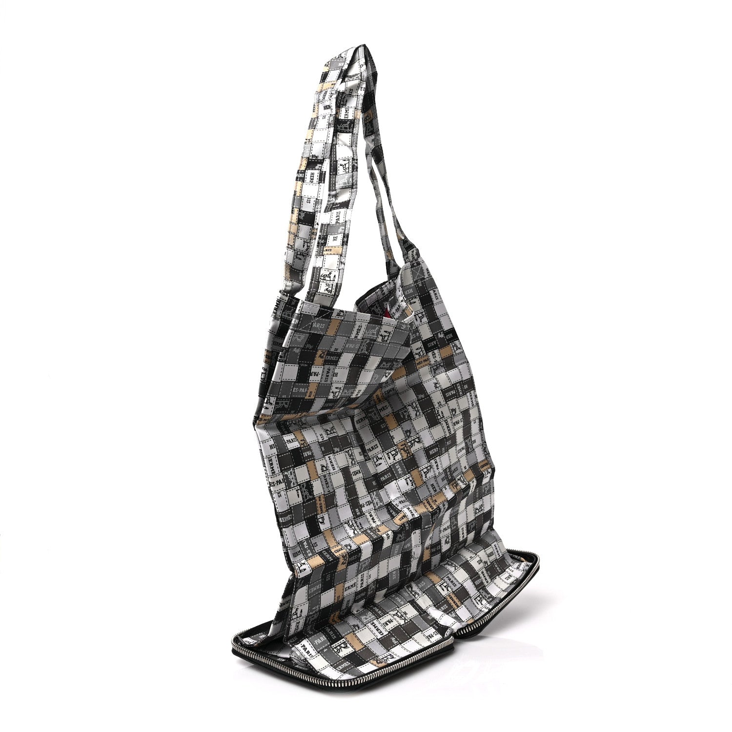 Hermes Silky Pop Bolduc Au Carre Shopper Tote Black 3 of 6