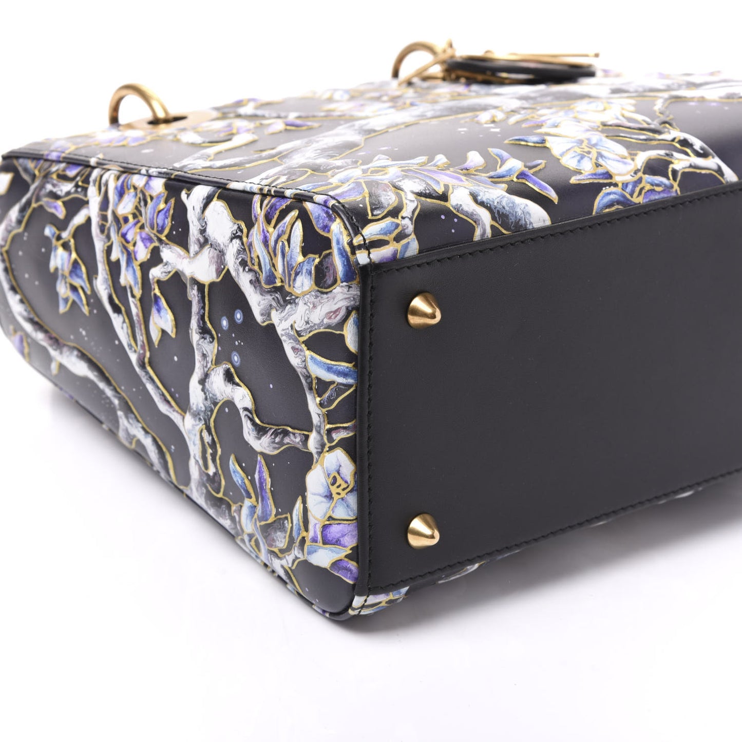 Smooth Calfskin Raqib Shaw Medium Lady Dior Navy Multicolor