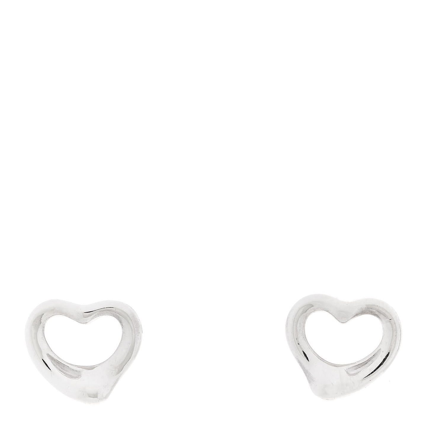 Sterling Silver 11mm Elsa Peretti Open Heart Earrings