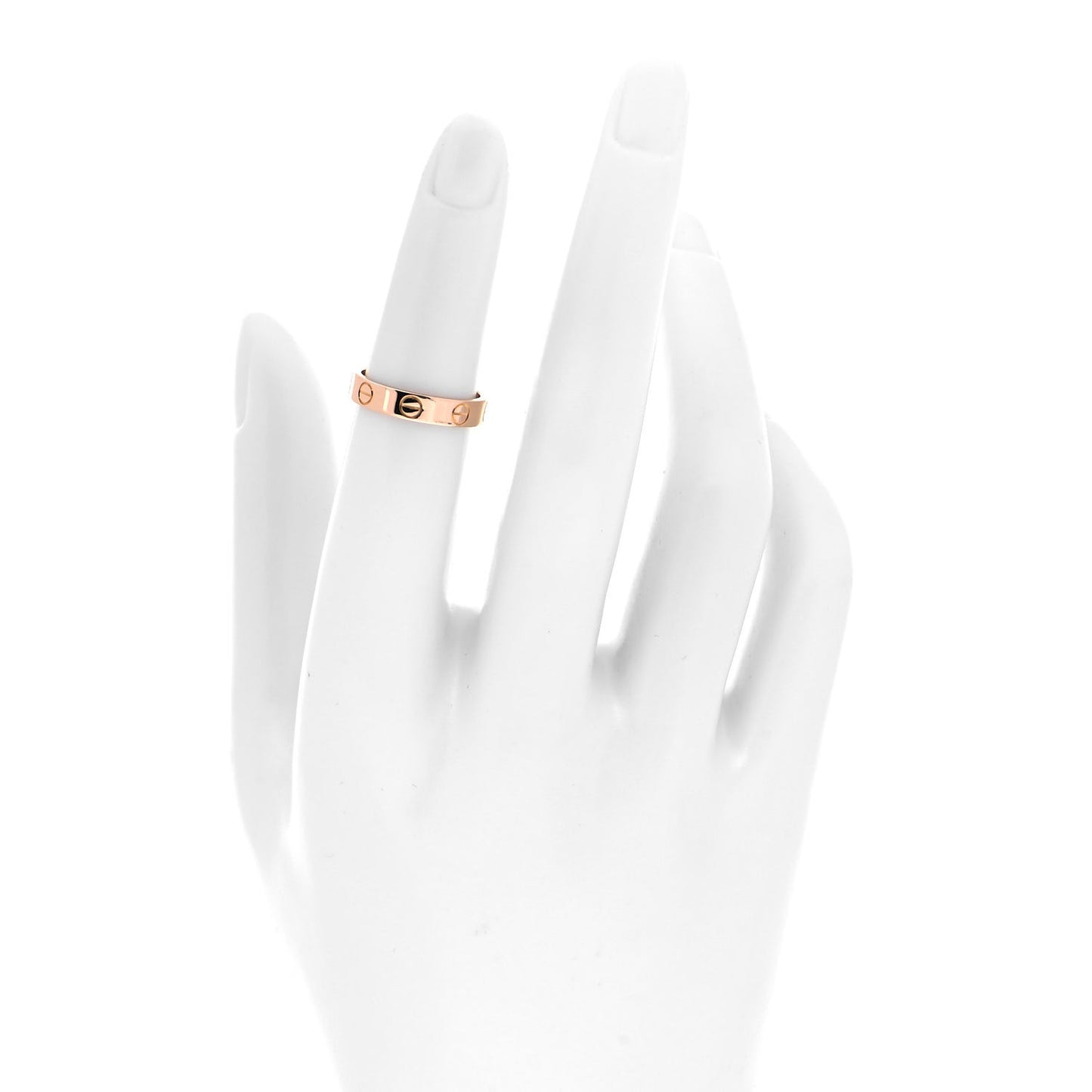 18K Pink Gold 3.5mm LOVE Wedding Band Ring 48 4.5