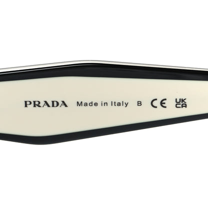 Prada Acetate Square Sunglasses SPR 24Z Black White 5 of 6