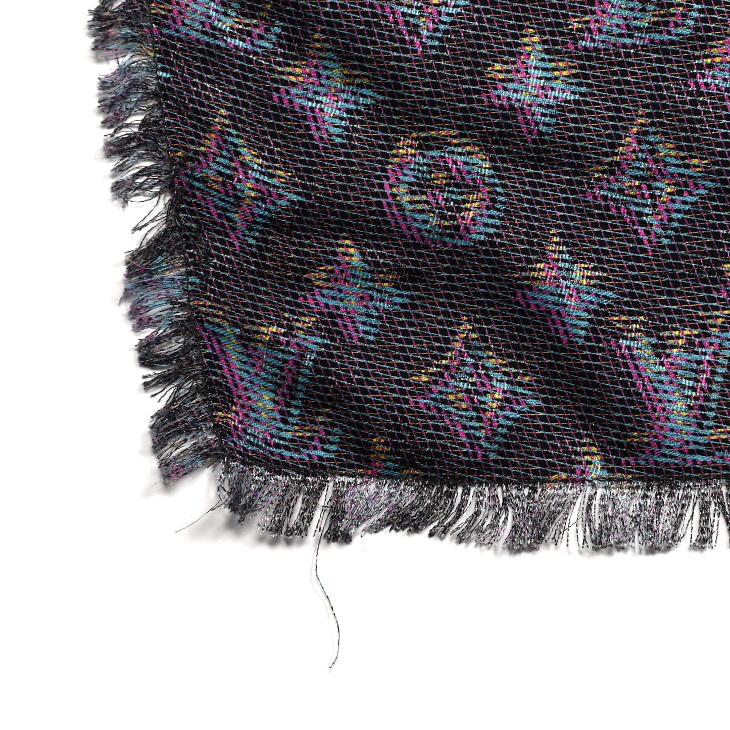 Wool Silk Monogram LV Pop Shawl Blue