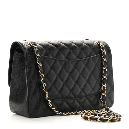 Chanel Caviar Quilted Jumbo Double Flap Black 3 of 9