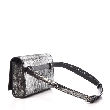 Saint Laurent Metallic Lambskin Lame Monogram Kate Belt Bag Black Platine 3 of 7