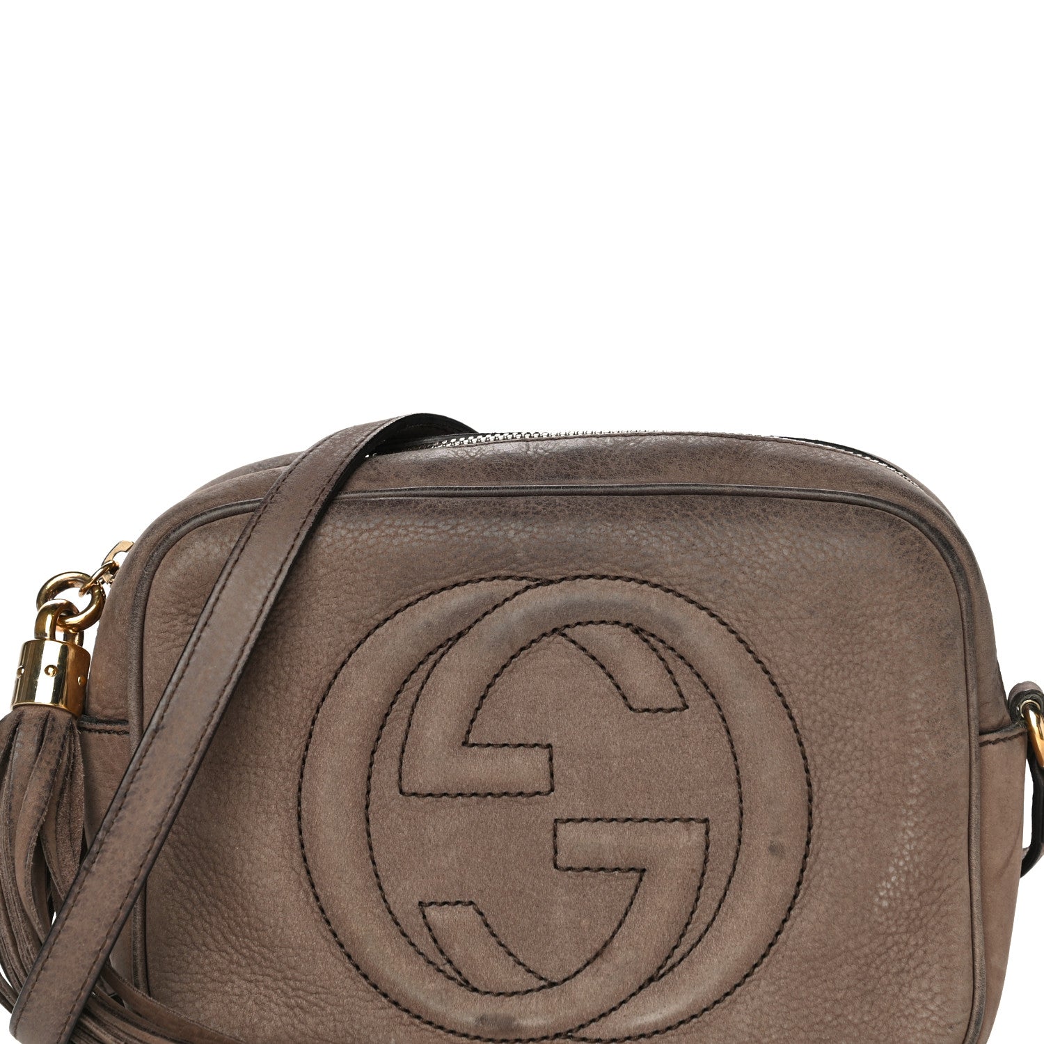 Gucci Vitello Range Small Soho Disco Bag Grey Field 9 of 37