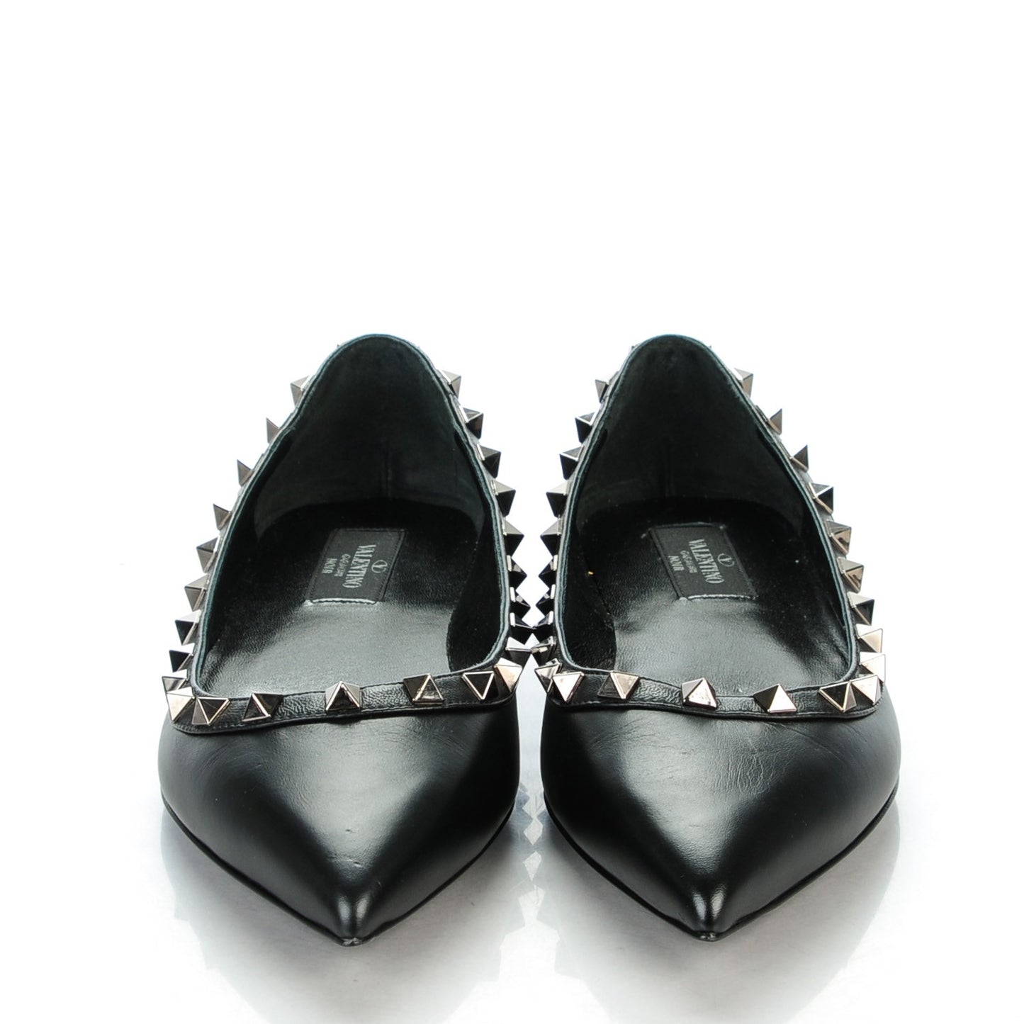 Nappa Rockstud Ballerina Flats 37.5 Black