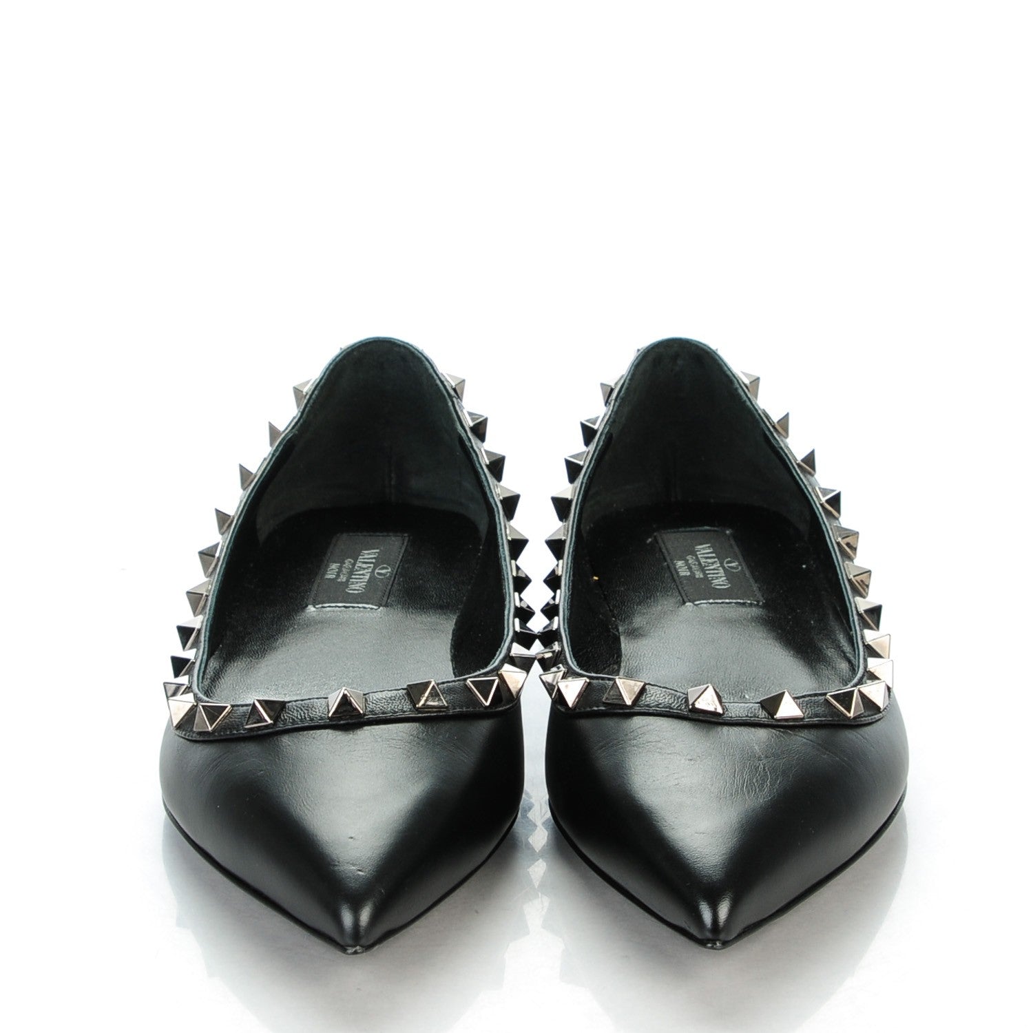Valentino Garavani Nappa Rockstud Ballerina Flats 37.5 Black 2 of 8