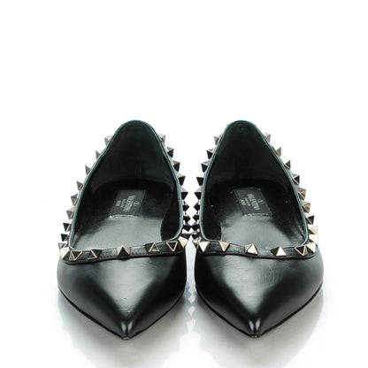 Valentino Garavani Nappa Rockstud Ballerina Flats 37.5 Black 2 of 8