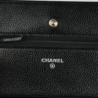 Chanel Caviar Quilted Wallet On Chain WOC Black 6 of 8