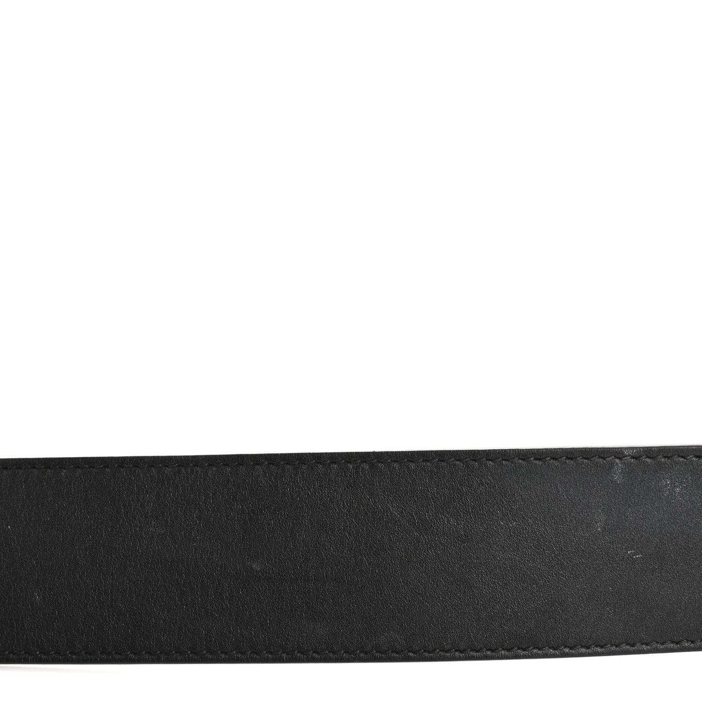 Moon Calfskin Pearl Double G 40mm Belt 75 30 Black Cream