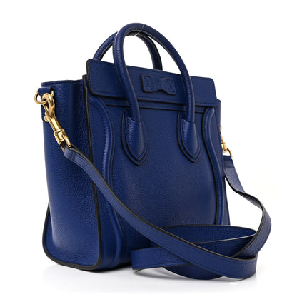 Celine Smooth Calfskin Nano Luggage Royal Blue 3 of 10