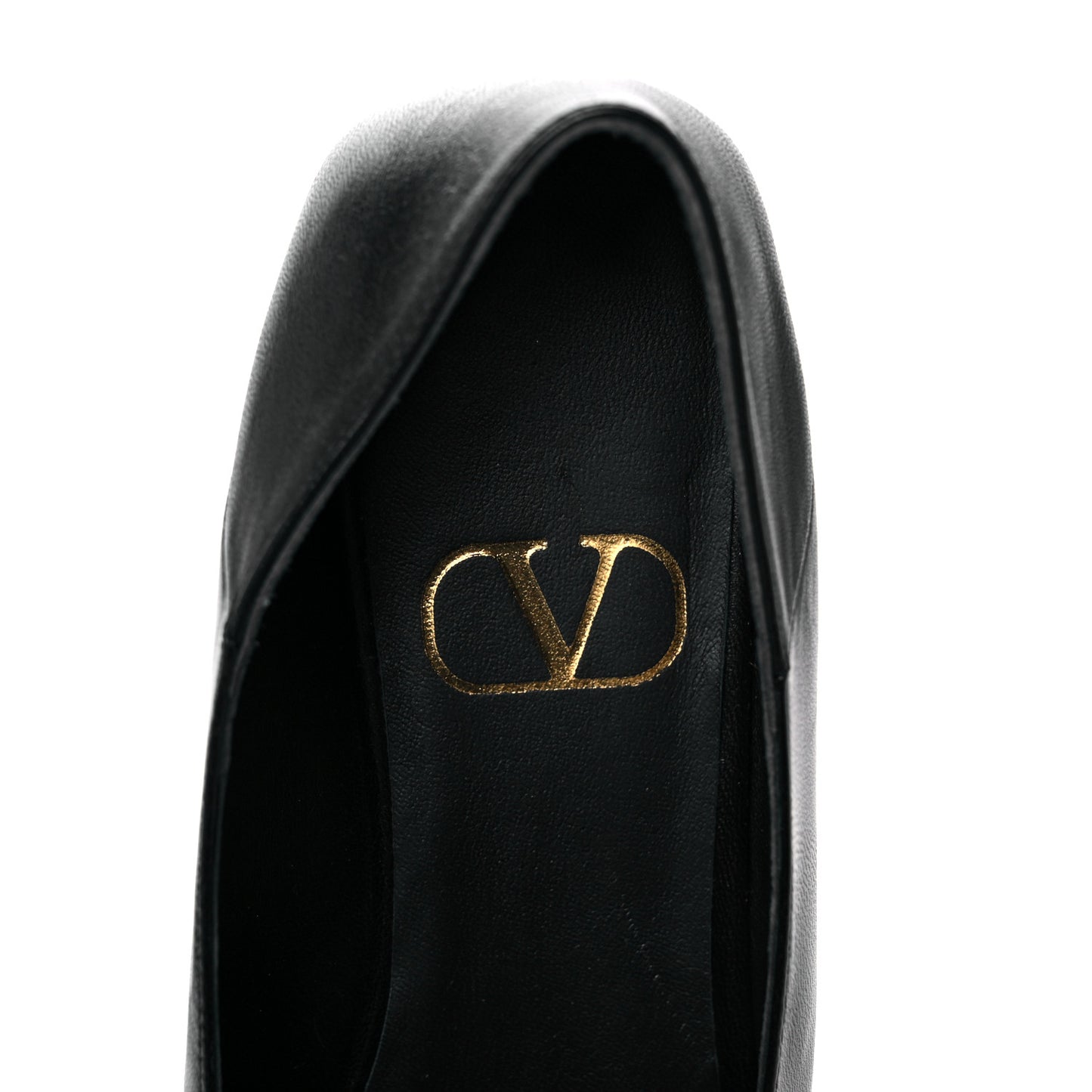 Nappa Stud Sign Loafers 39 Black