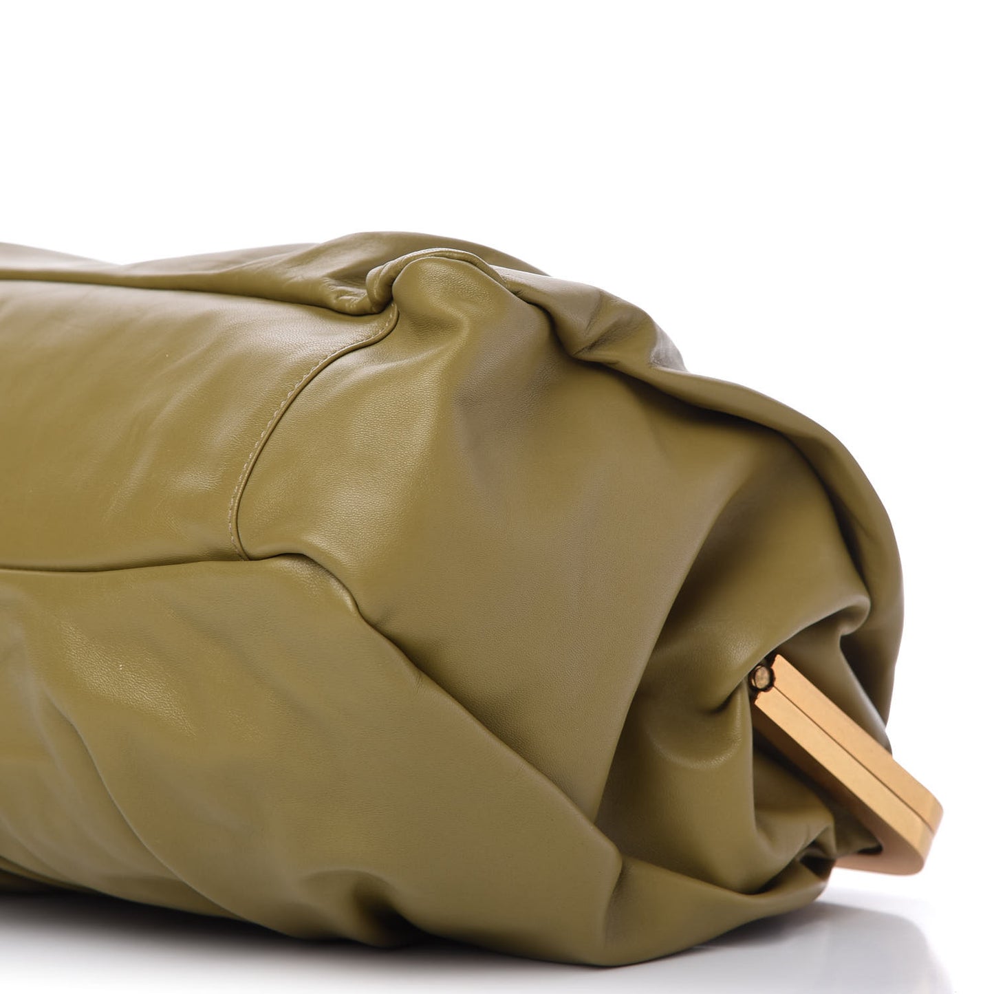 Lambskin Wave Frame Clutch Safari