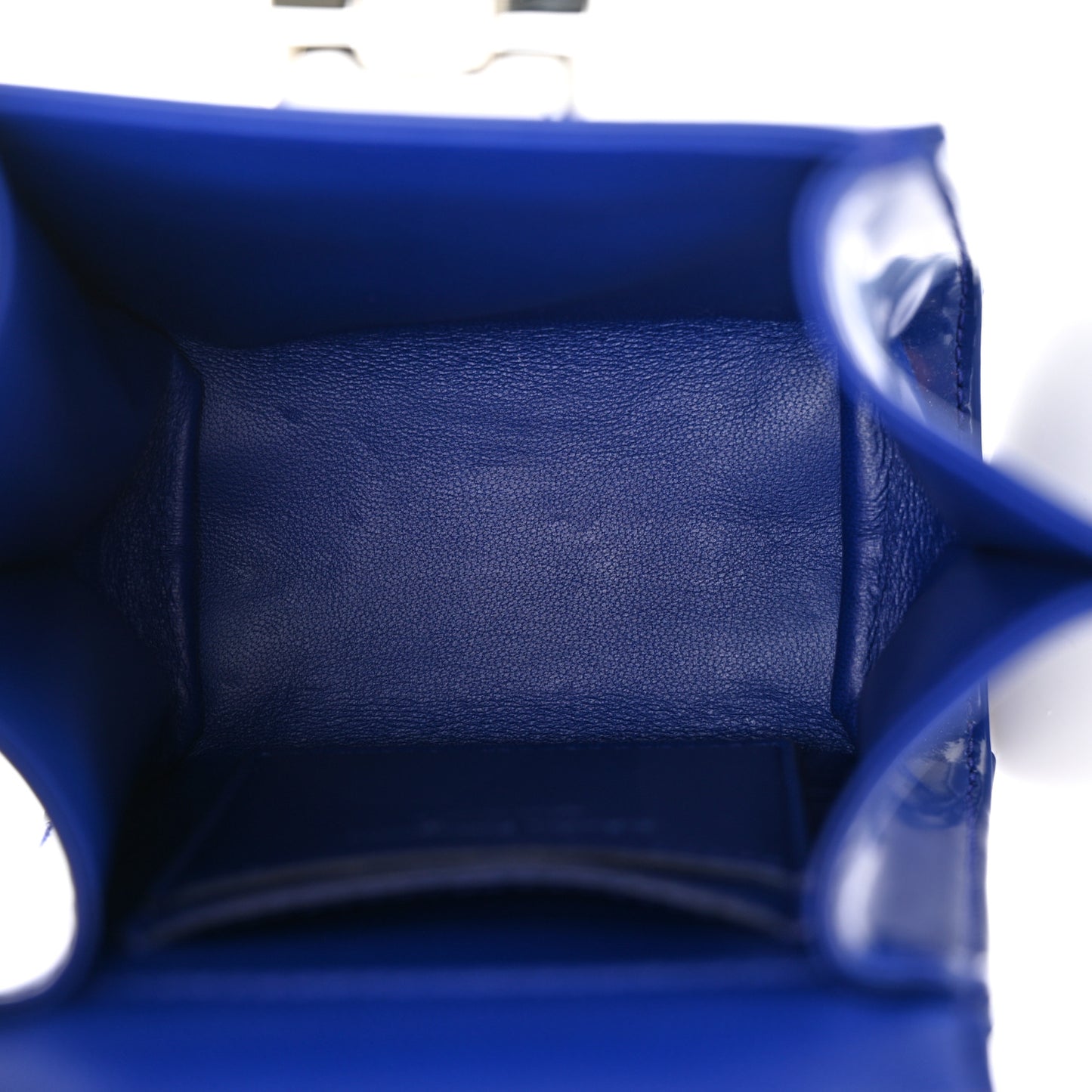 Brushed Calfskin Micro Iconic Top Handle Bag Lapis Lazuli