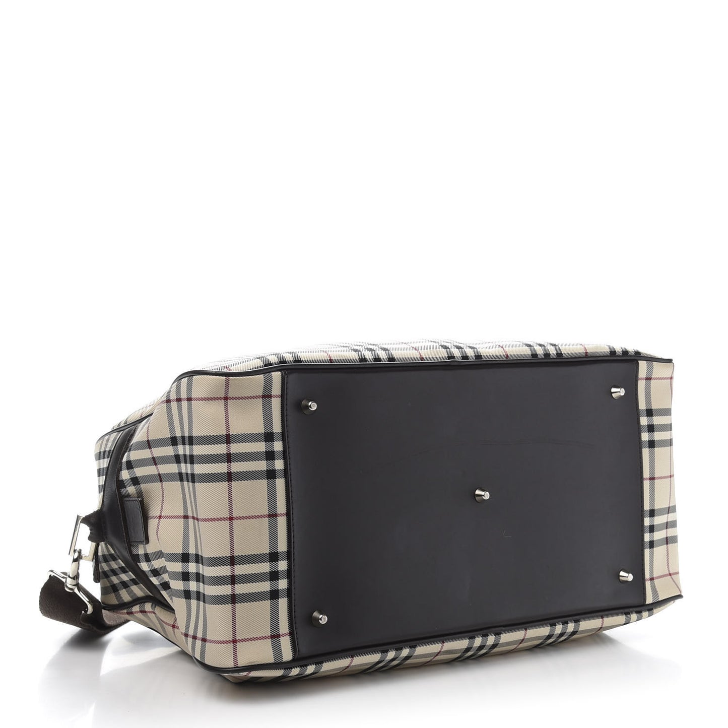 House Check Travel Bag Dark Brown