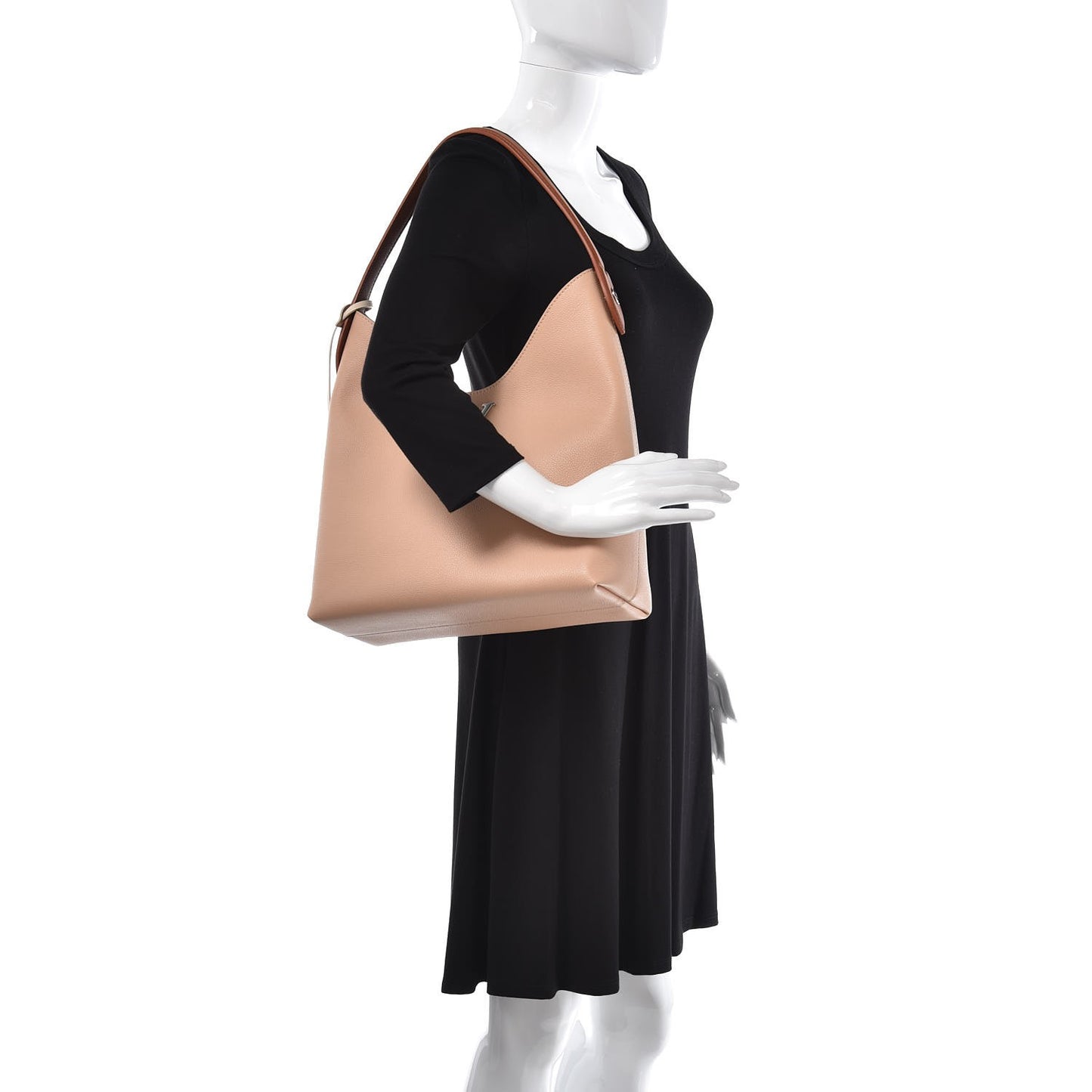 Calfskin Lockme Hobo Beige