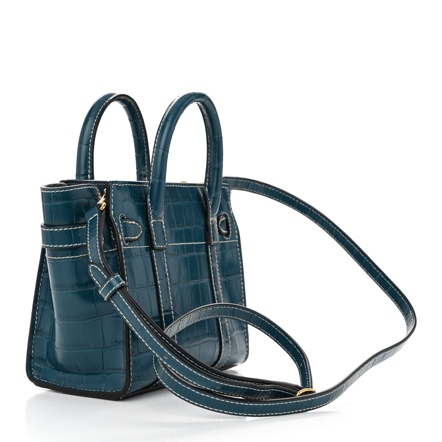 Crocodile Embossed Micro Zipped Bayswater Nautical Blue