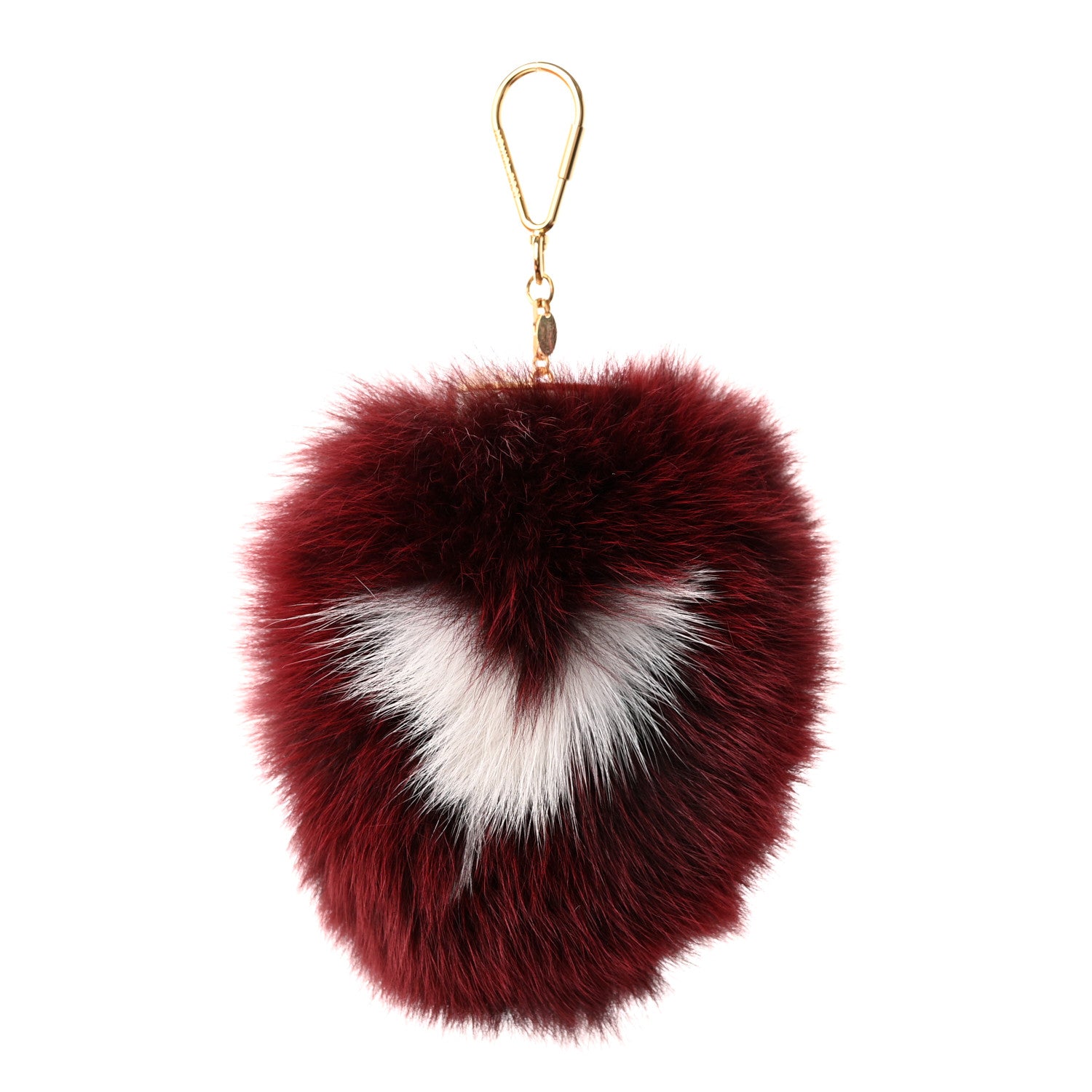 Louis Vuitton Fox Fur Fuzzy V Bag Charm Amarante 1 of 7