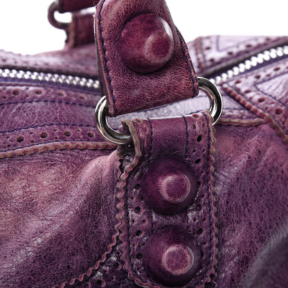 Balenciaga Agneau Giant Brogues Hardware Work Raisin 16 of 25