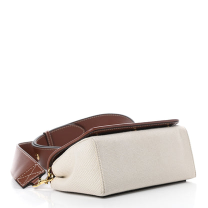 Burberry Cotton Canvas Horseferry Print Small Crossbody Bag White Tan 4 of 12