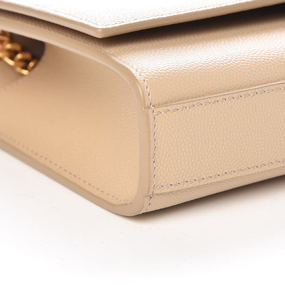 Saint Laurent Grain De Poudre Small Monogram Kate Satchel Nude Powder 9 of 9