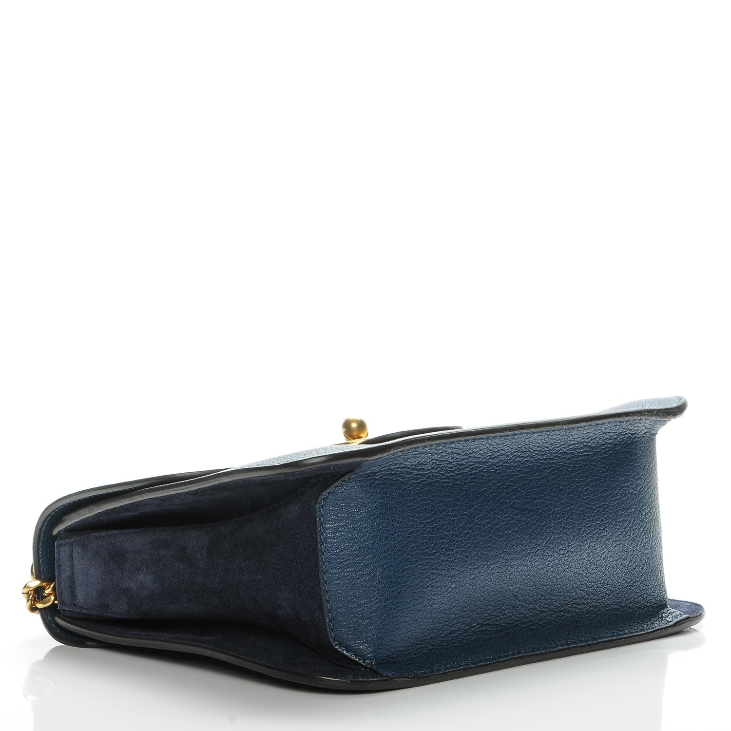 Chloe Goatskin Medium Mily Shoulder Bag Denim Blue 4 of 8