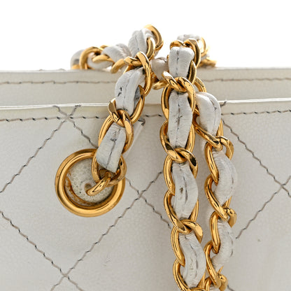 Chanel Caviar Quilted Shoulder Bag White 15 of 17