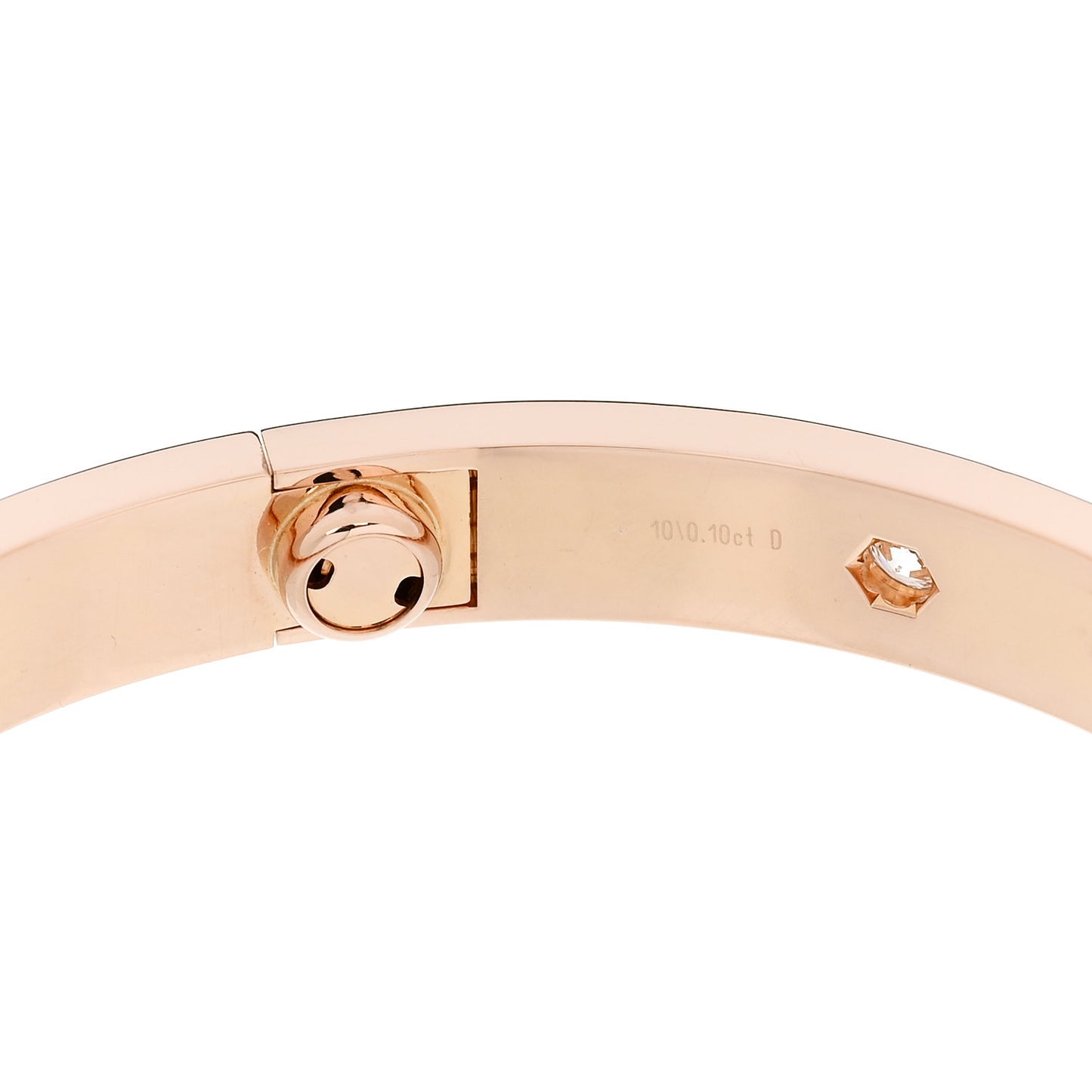 18K Pink Gold 10 Diamond LOVE Bracelet 18