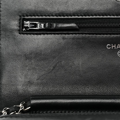 Chanel Lambskin Quilted Wallet On Chain WOC Black 10 of 10