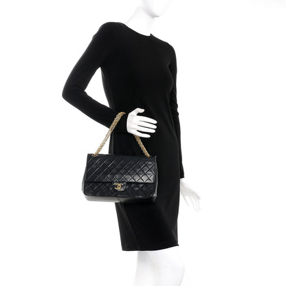 Chanel Lambskin Medium Mademoiselle Chain Double Flap Black 3 of 10