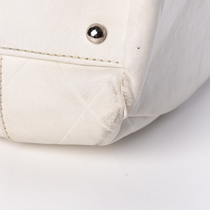 Chanel Calfskin Bowling Bag White 12 of 21