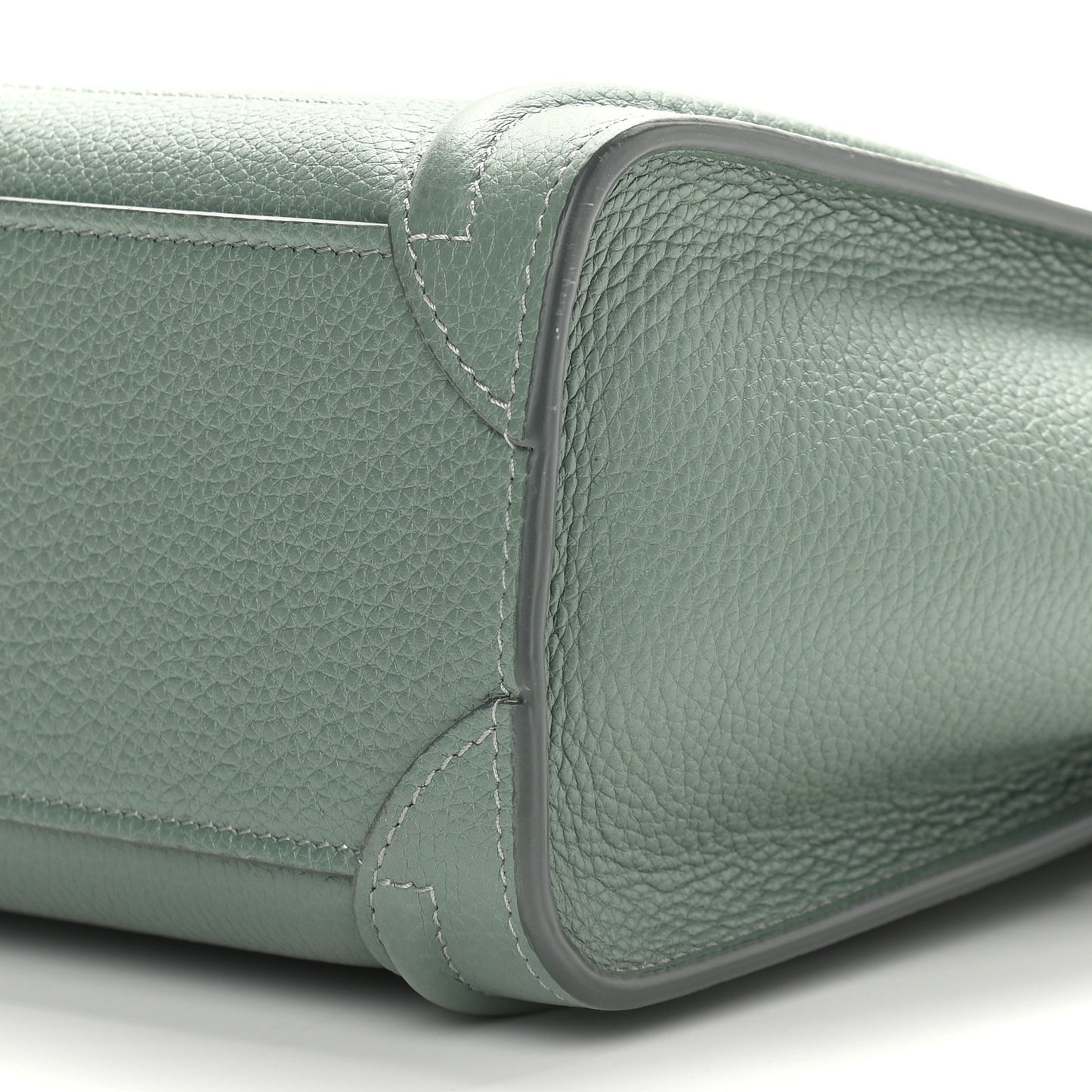 Drummed Calfskin Nano Luggage Caladon