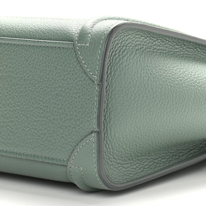 Celine Drummed Calfskin Nano Luggage Caladon 9 of 9