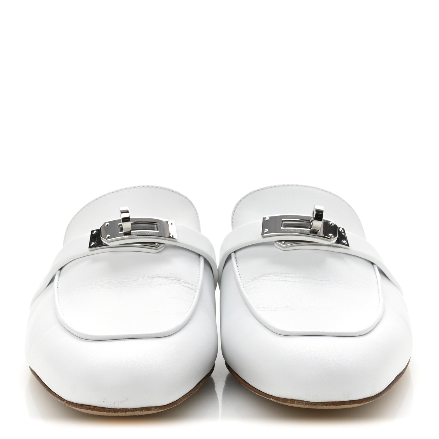 Hermes Calfskin Oz Mules 39.5 White 3 of 12