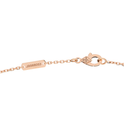 Van Cleef & Arpels 18K Rose Gold Diamond Vintage Alhambra Pendant Necklace 5 of 6