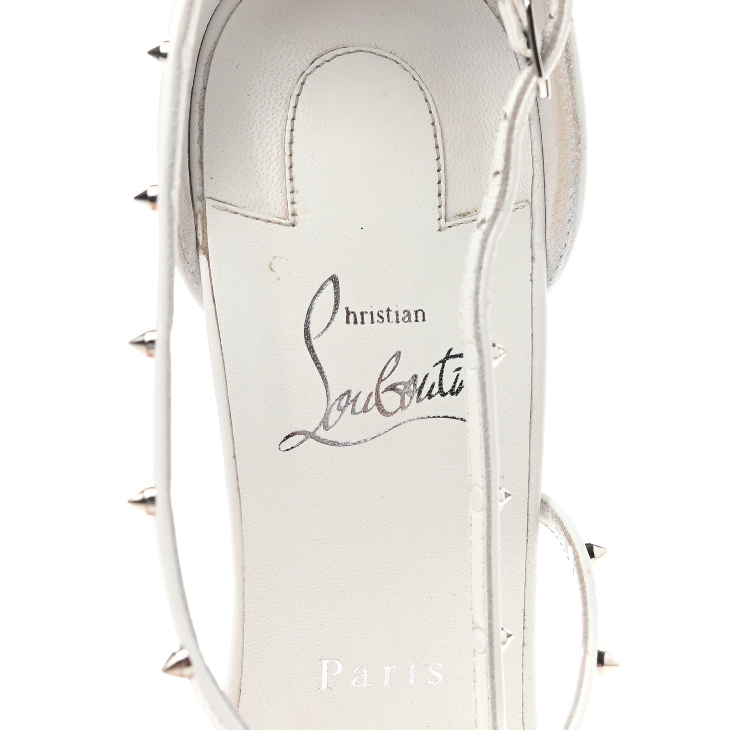 Christian Louboutin Rojiana 100 Spiked Sandals 41 White 7 of 8