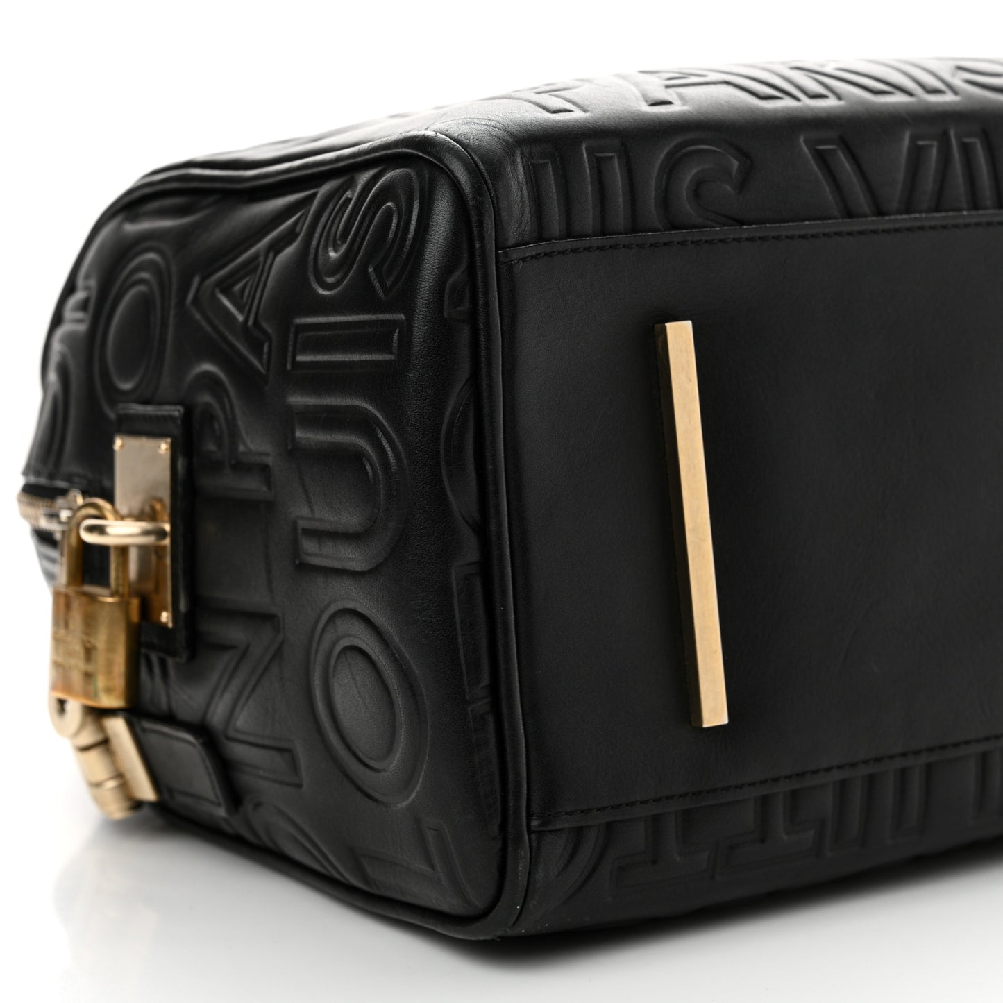 Calfskin Embossed Mini Cube Speedy Black