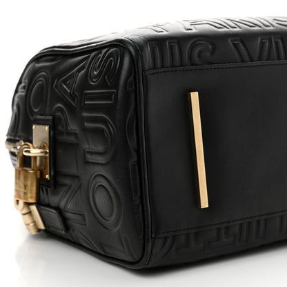 Louis Vuitton Calfskin Embossed Mini Cube Speedy Black 8 of 10