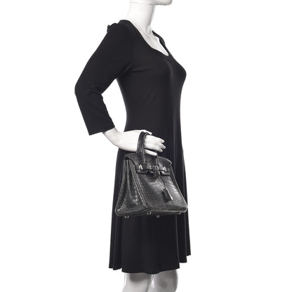 Hermes Matte Niloticus Crocodile Birkin 25 Graphite 2 of 33