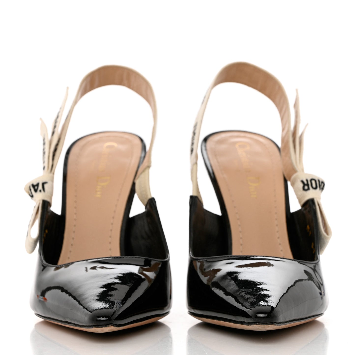 Patent Ribbon J'Adior Slingback 100mm Pumps 39.5 Black